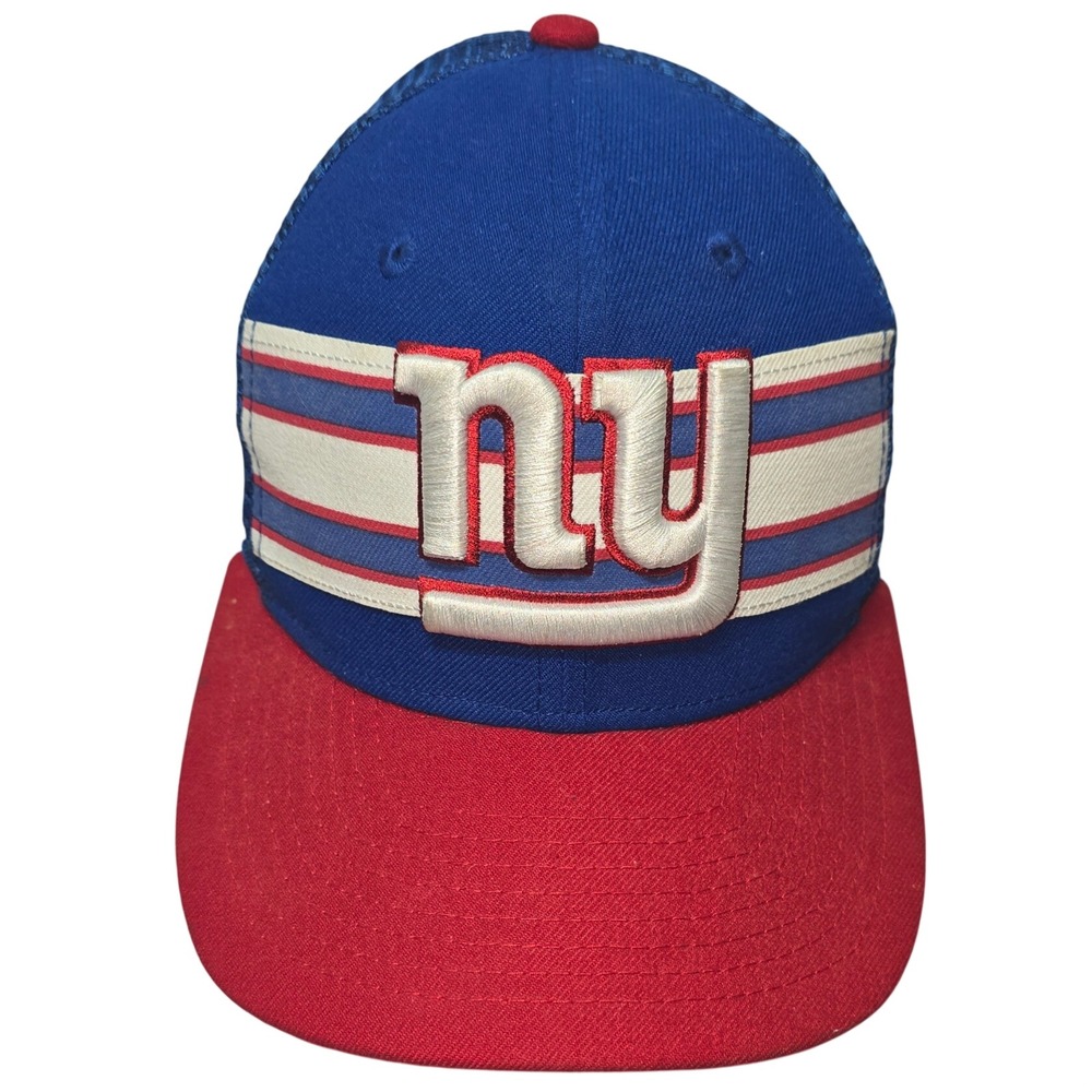 New Era 9FIFTY New York Giants Throwback Stripe NFL Snapback Hat Blue Red Mesh
